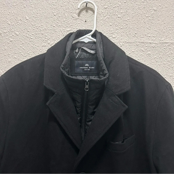 Andrew Marc Sheffield Single Breasted Wool-Blend Overcoat Large - Picture 9 of 12